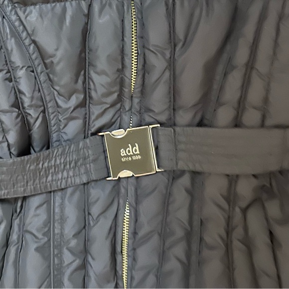 Add Belted Winter Coat with silver hardware - Picture 3 of 8